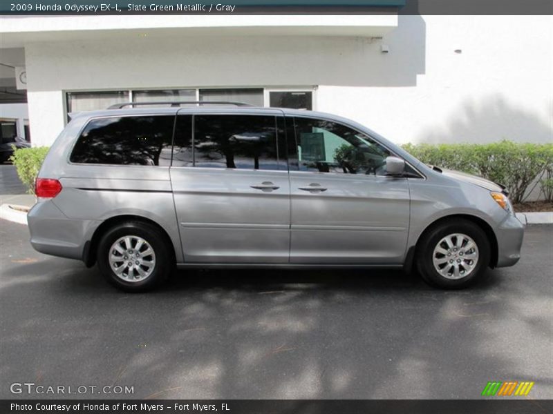 Slate Green Metallic / Gray 2009 Honda Odyssey EX-L