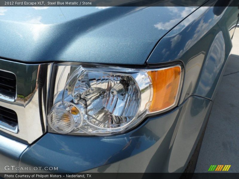 Steel Blue Metallic / Stone 2012 Ford Escape XLT