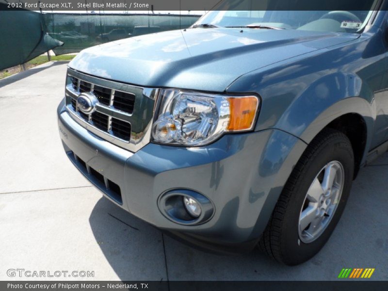 Steel Blue Metallic / Stone 2012 Ford Escape XLT