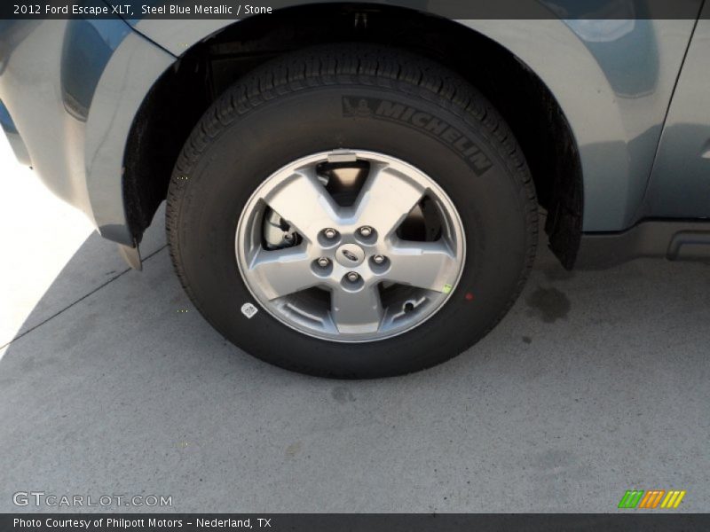 Steel Blue Metallic / Stone 2012 Ford Escape XLT