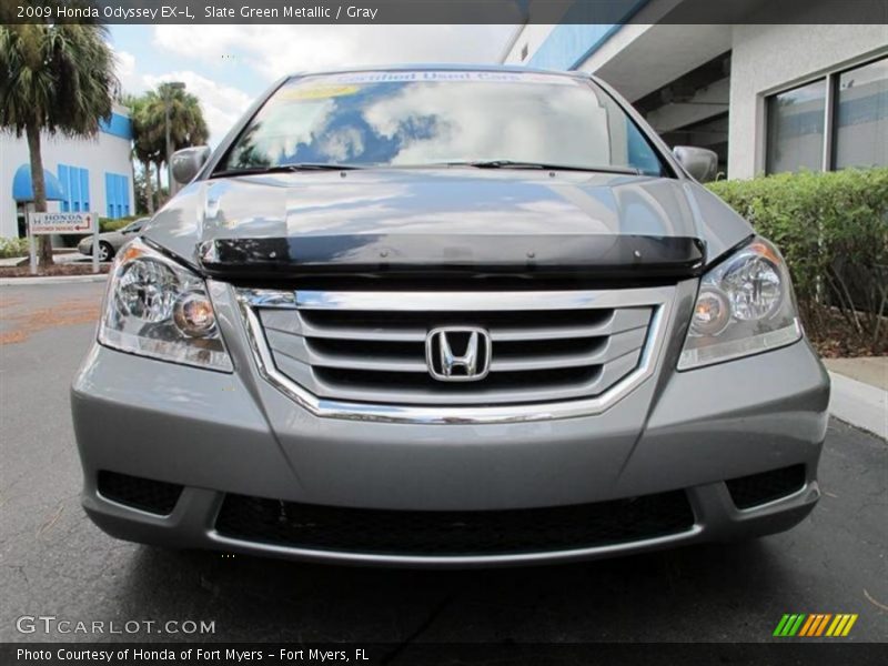 Slate Green Metallic / Gray 2009 Honda Odyssey EX-L