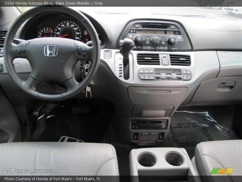 Slate Green Metallic / Gray 2009 Honda Odyssey EX-L