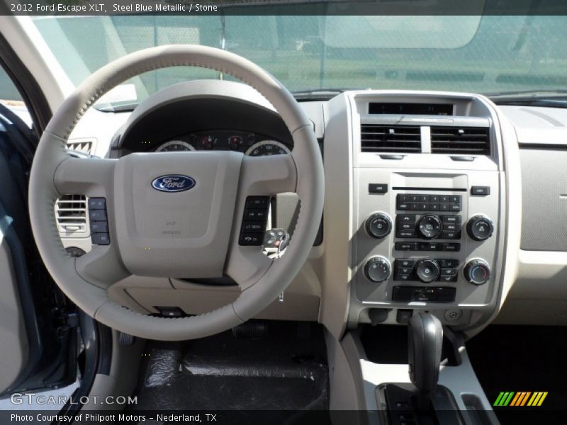 Steel Blue Metallic / Stone 2012 Ford Escape XLT