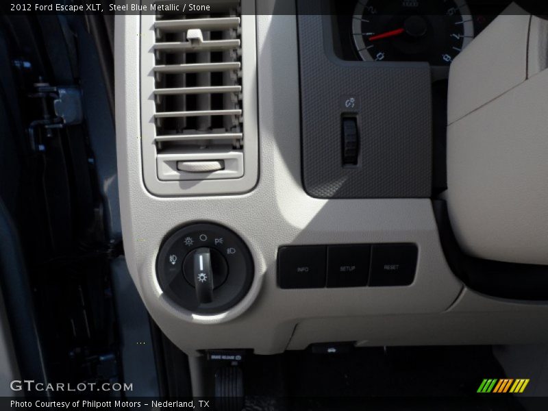 Steel Blue Metallic / Stone 2012 Ford Escape XLT