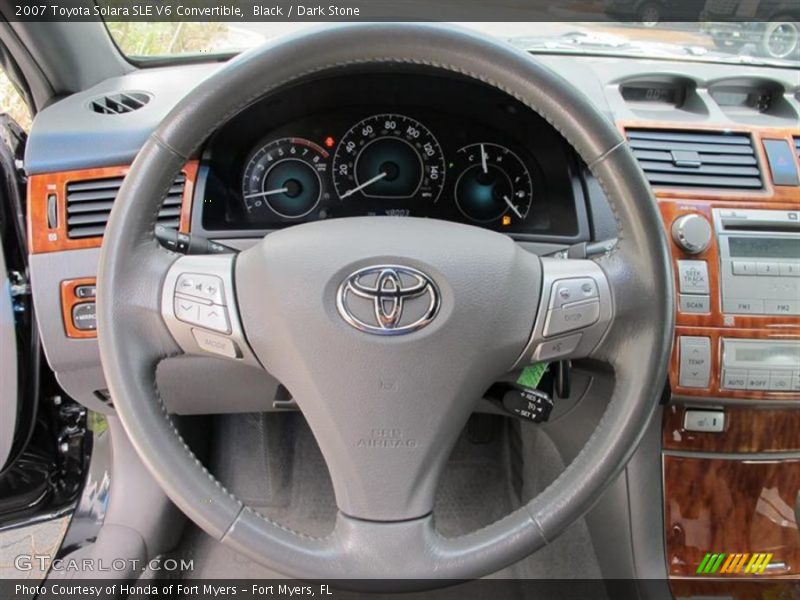 Black / Dark Stone 2007 Toyota Solara SLE V6 Convertible