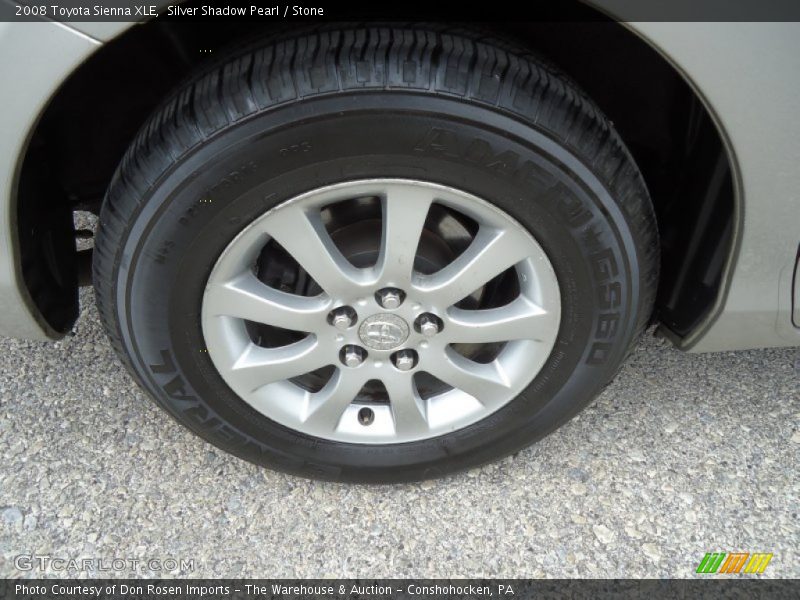 Silver Shadow Pearl / Stone 2008 Toyota Sienna XLE