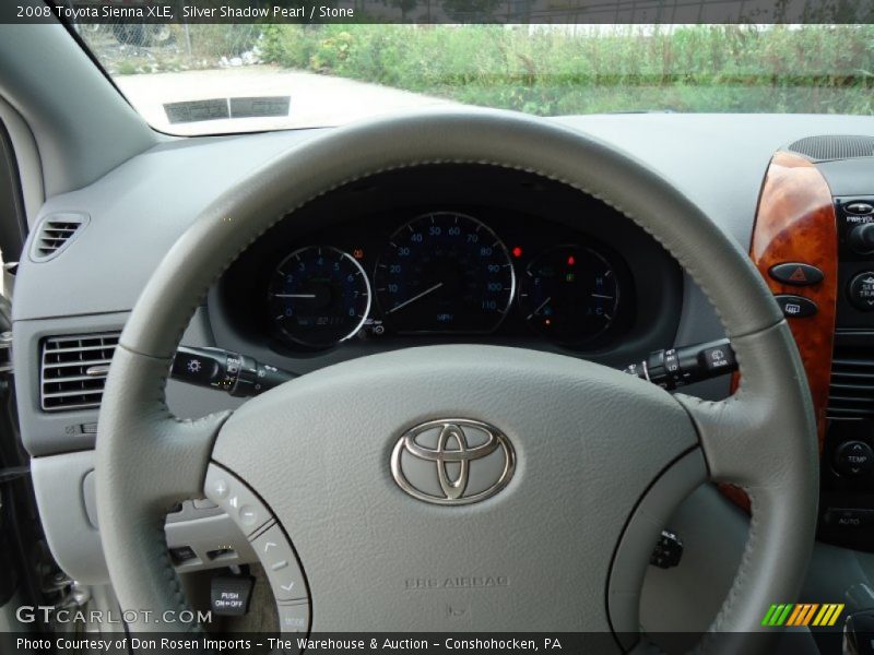 Silver Shadow Pearl / Stone 2008 Toyota Sienna XLE