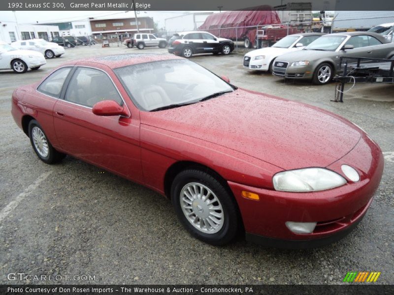 Garnet Pearl Metallic / Beige 1992 Lexus SC 300