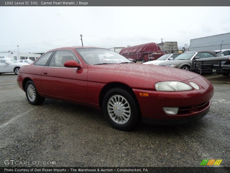 Garnet Pearl Metallic / Beige 1992 Lexus SC 300