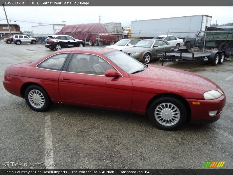 Garnet Pearl Metallic / Beige 1992 Lexus SC 300
