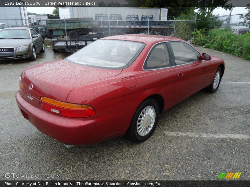 Garnet Pearl Metallic / Beige 1992 Lexus SC 300