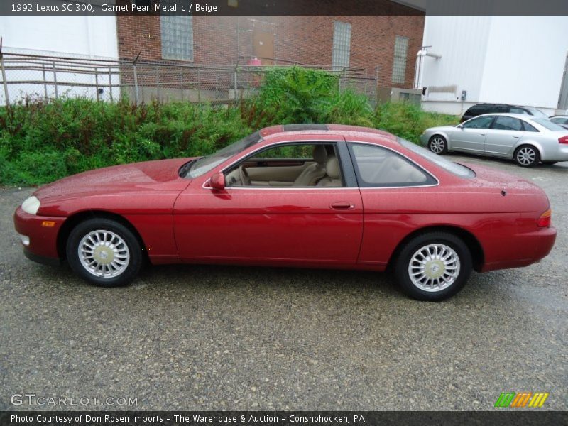 Garnet Pearl Metallic / Beige 1992 Lexus SC 300
