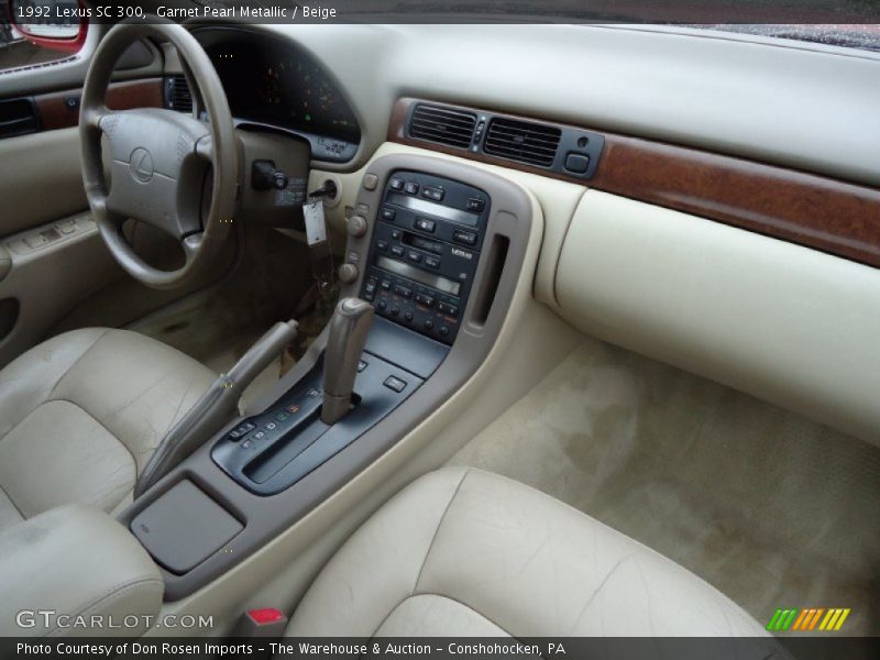 Garnet Pearl Metallic / Beige 1992 Lexus SC 300