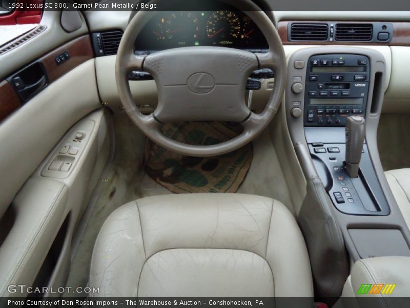 Garnet Pearl Metallic / Beige 1992 Lexus SC 300