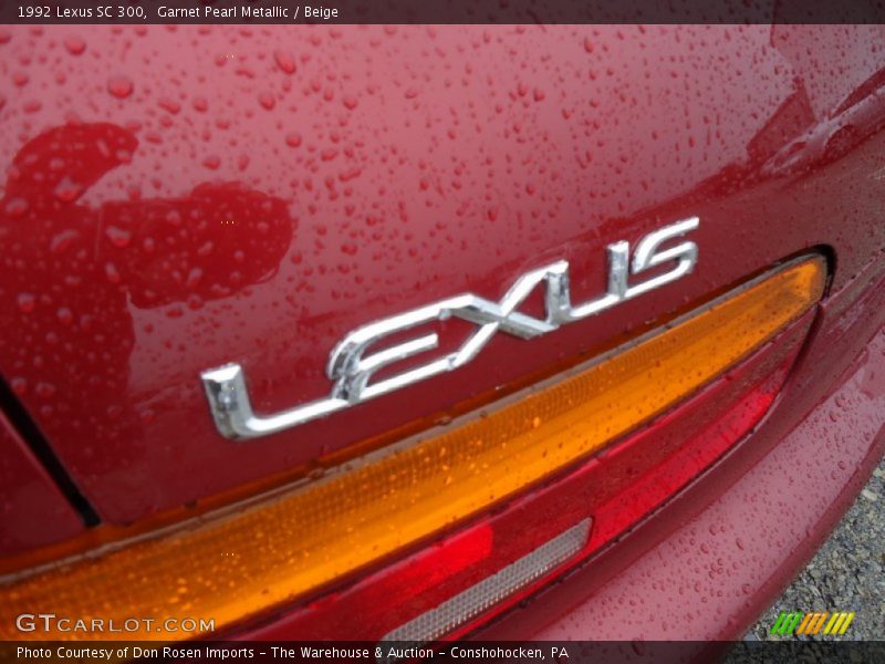 Garnet Pearl Metallic / Beige 1992 Lexus SC 300