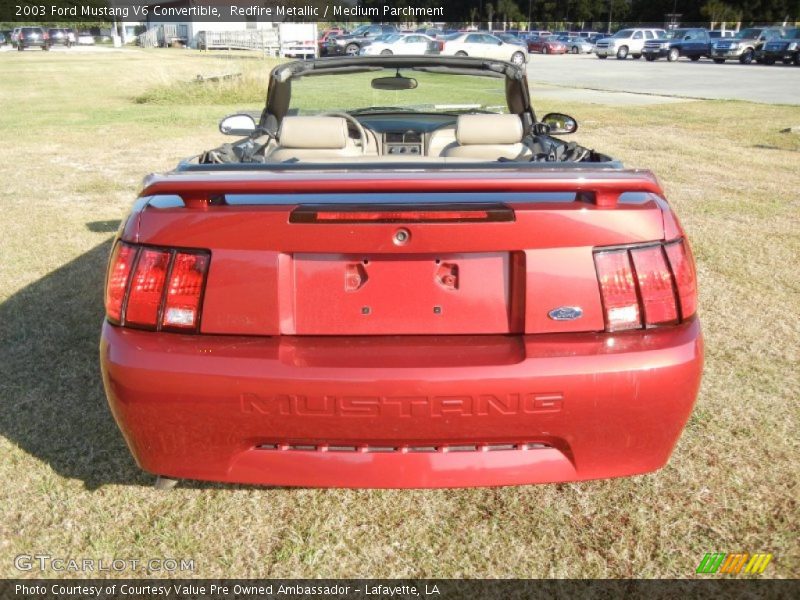 Redfire Metallic / Medium Parchment 2003 Ford Mustang V6 Convertible