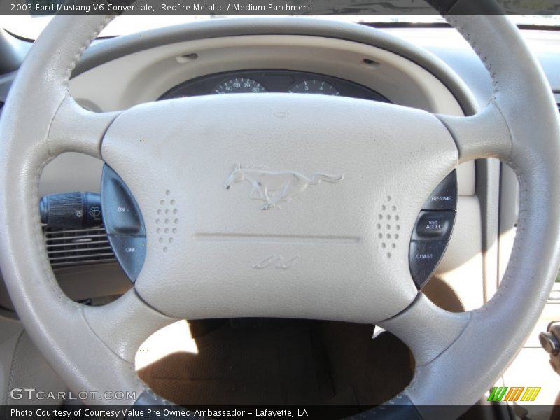 Redfire Metallic / Medium Parchment 2003 Ford Mustang V6 Convertible