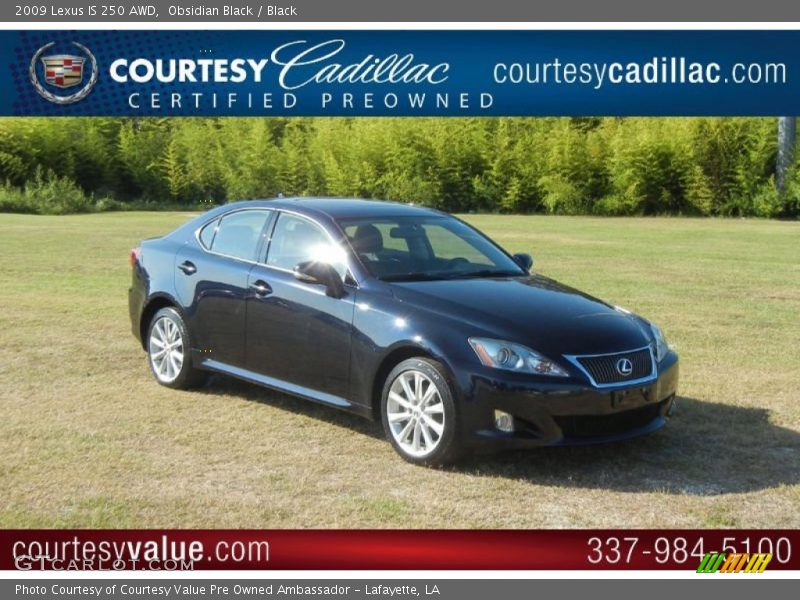 Obsidian Black / Black 2009 Lexus IS 250 AWD