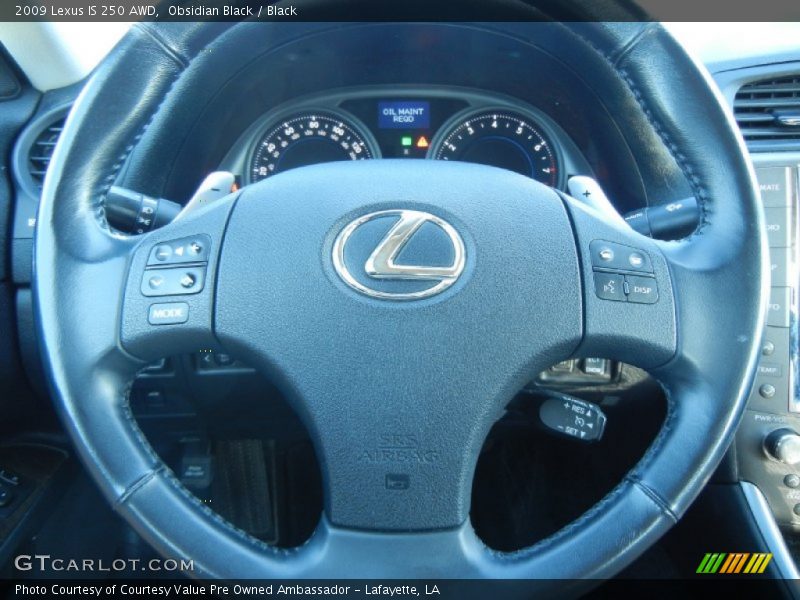 Obsidian Black / Black 2009 Lexus IS 250 AWD