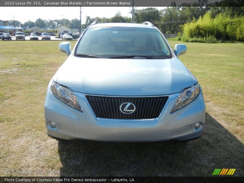 Cerulean Blue Metallic / Parchment/Brown Walnut 2010 Lexus RX 350