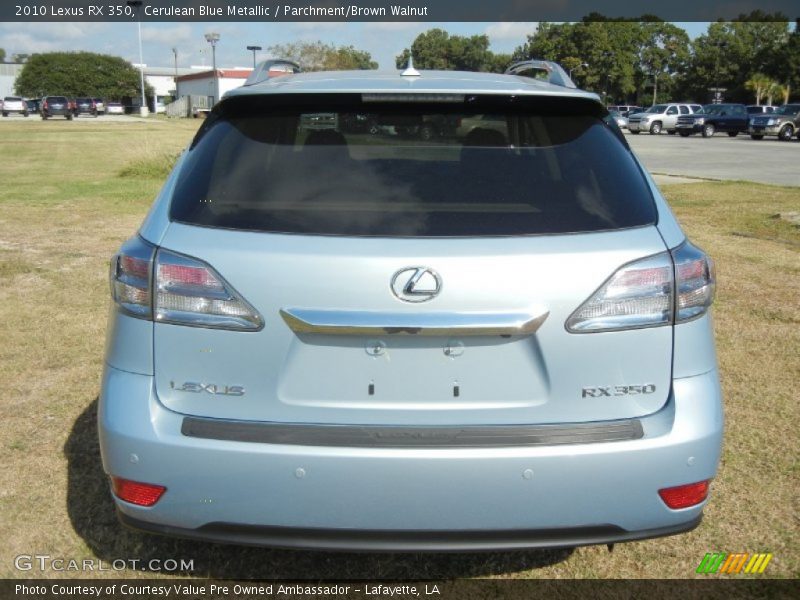 Cerulean Blue Metallic / Parchment/Brown Walnut 2010 Lexus RX 350