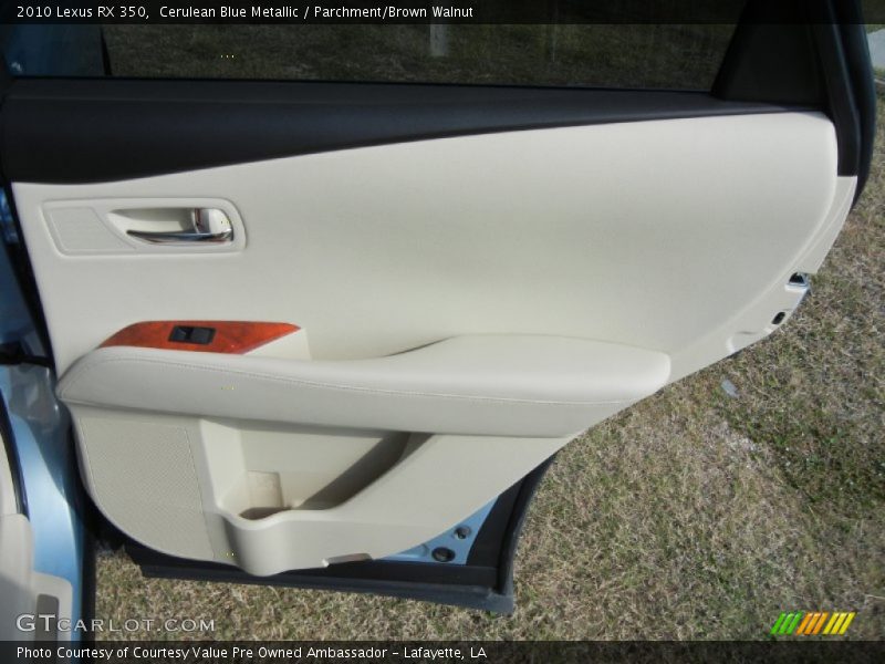 Cerulean Blue Metallic / Parchment/Brown Walnut 2010 Lexus RX 350