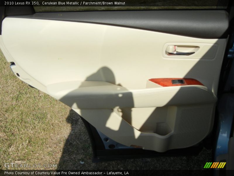 Cerulean Blue Metallic / Parchment/Brown Walnut 2010 Lexus RX 350