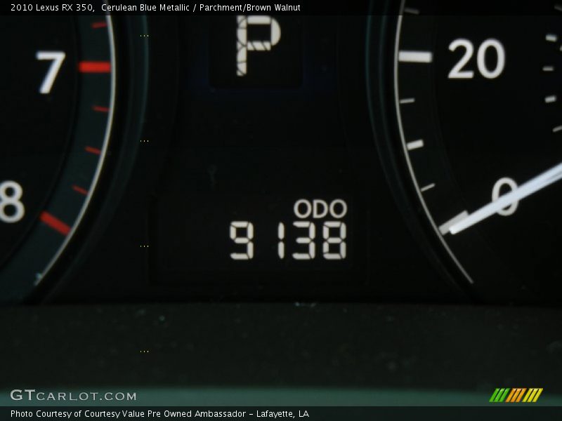 Cerulean Blue Metallic / Parchment/Brown Walnut 2010 Lexus RX 350