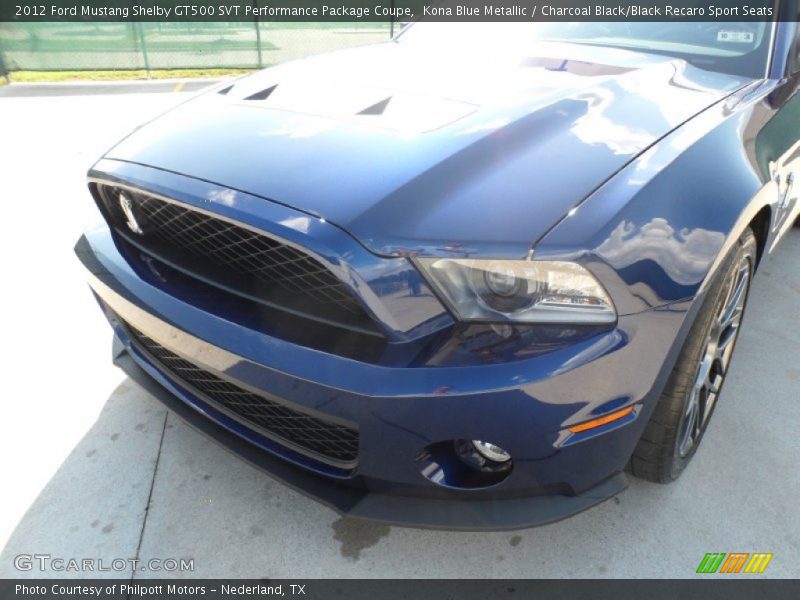 Kona Blue Metallic / Charcoal Black/Black Recaro Sport Seats 2012 Ford Mustang Shelby GT500 SVT Performance Package Coupe