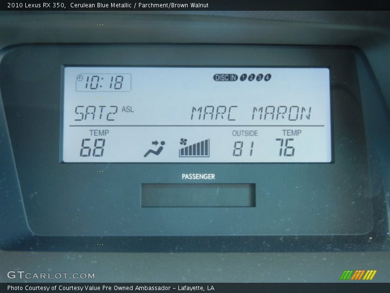 Cerulean Blue Metallic / Parchment/Brown Walnut 2010 Lexus RX 350
