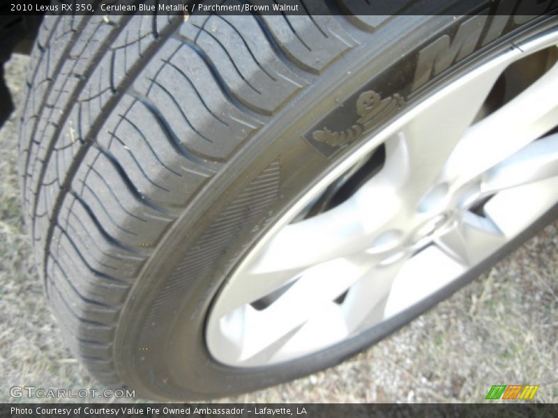 Cerulean Blue Metallic / Parchment/Brown Walnut 2010 Lexus RX 350