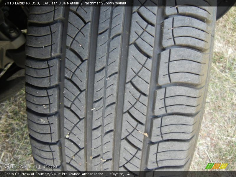 Cerulean Blue Metallic / Parchment/Brown Walnut 2010 Lexus RX 350