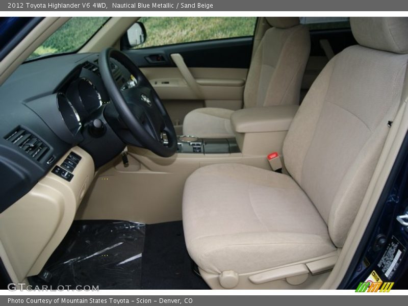 Nautical Blue Metallic / Sand Beige 2012 Toyota Highlander V6 4WD
