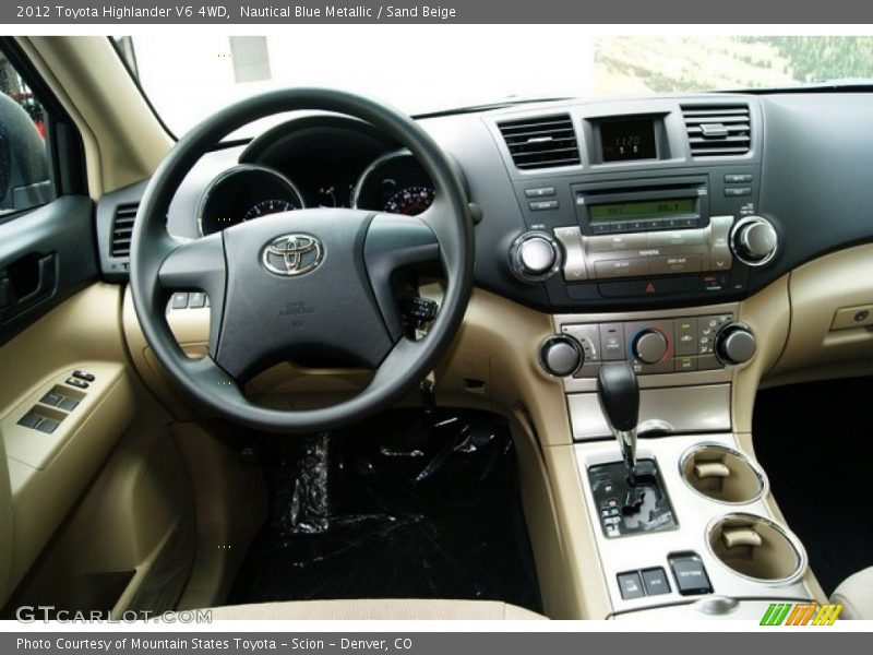 Nautical Blue Metallic / Sand Beige 2012 Toyota Highlander V6 4WD