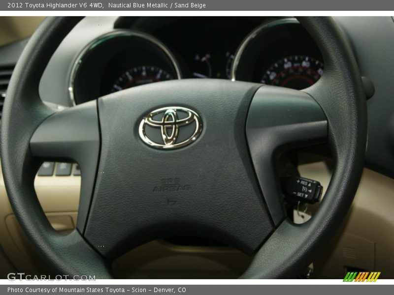 Nautical Blue Metallic / Sand Beige 2012 Toyota Highlander V6 4WD