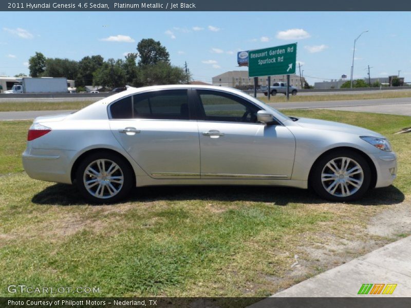 Platinum Metallic / Jet Black 2011 Hyundai Genesis 4.6 Sedan