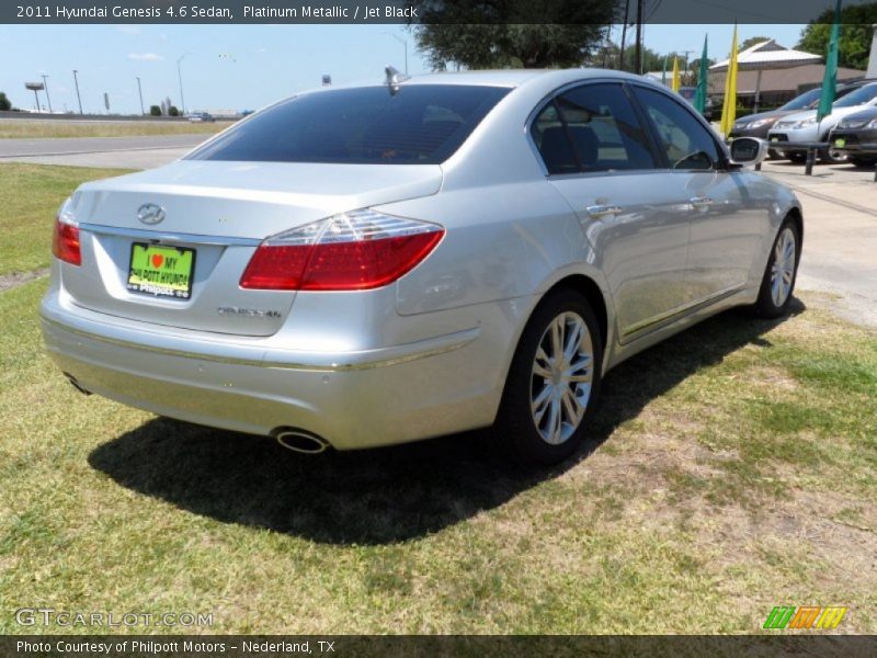 Platinum Metallic / Jet Black 2011 Hyundai Genesis 4.6 Sedan