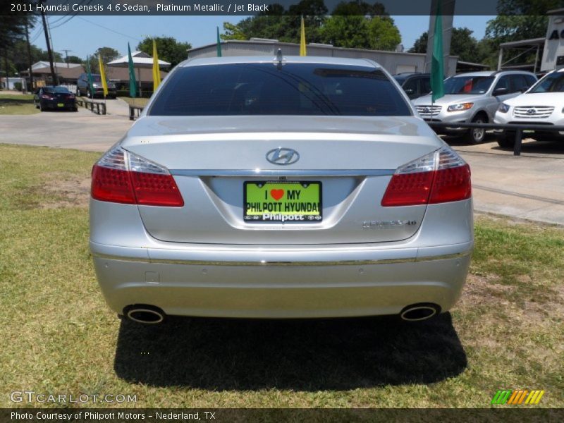 Platinum Metallic / Jet Black 2011 Hyundai Genesis 4.6 Sedan