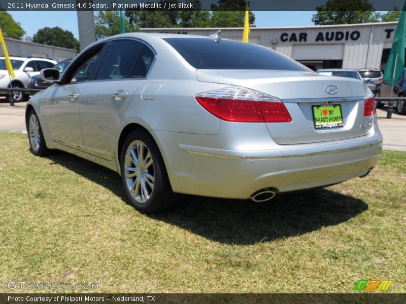 Platinum Metallic / Jet Black 2011 Hyundai Genesis 4.6 Sedan