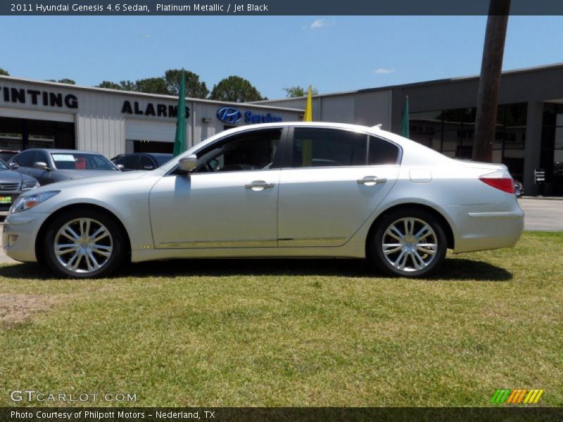 Platinum Metallic / Jet Black 2011 Hyundai Genesis 4.6 Sedan