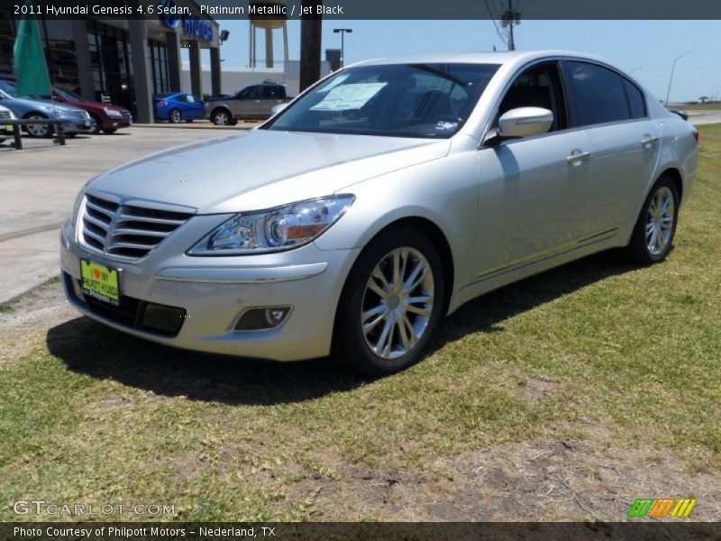 Platinum Metallic / Jet Black 2011 Hyundai Genesis 4.6 Sedan