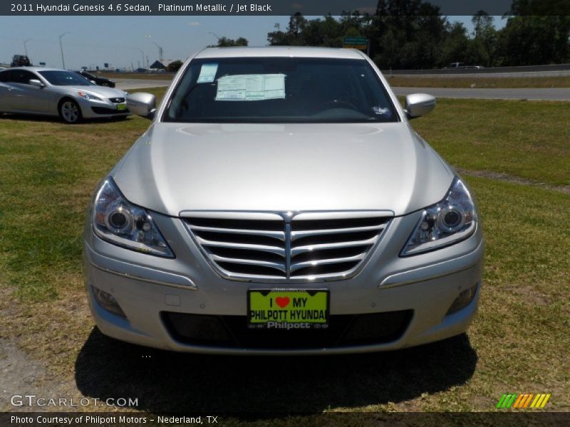 Platinum Metallic / Jet Black 2011 Hyundai Genesis 4.6 Sedan