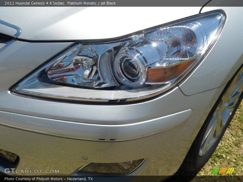 Platinum Metallic / Jet Black 2011 Hyundai Genesis 4.6 Sedan