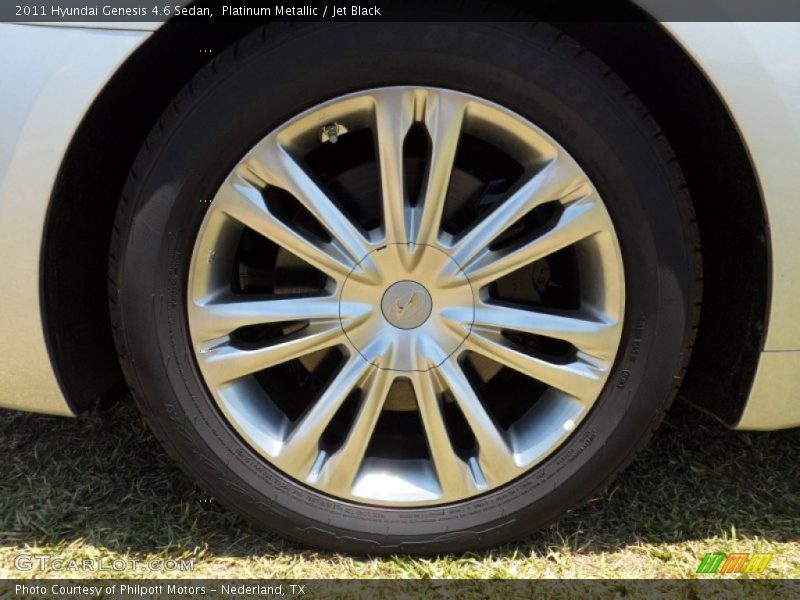Platinum Metallic / Jet Black 2011 Hyundai Genesis 4.6 Sedan