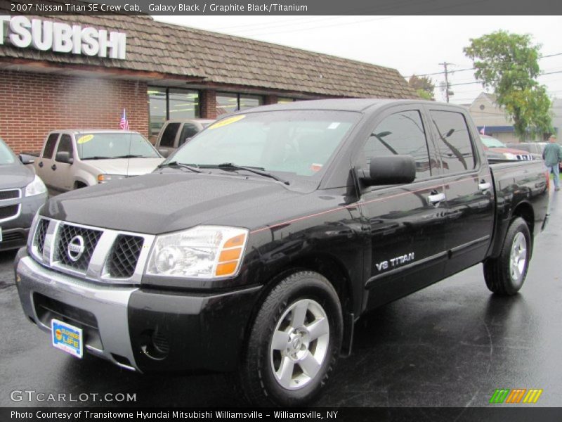 Galaxy Black / Graphite Black/Titanium 2007 Nissan Titan SE Crew Cab