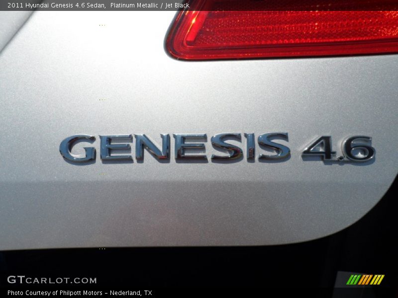 Platinum Metallic / Jet Black 2011 Hyundai Genesis 4.6 Sedan