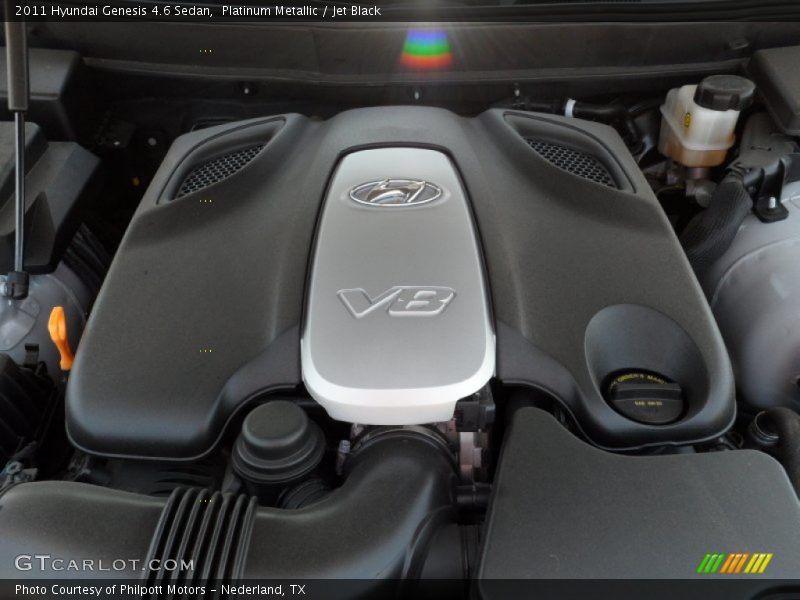 Platinum Metallic / Jet Black 2011 Hyundai Genesis 4.6 Sedan