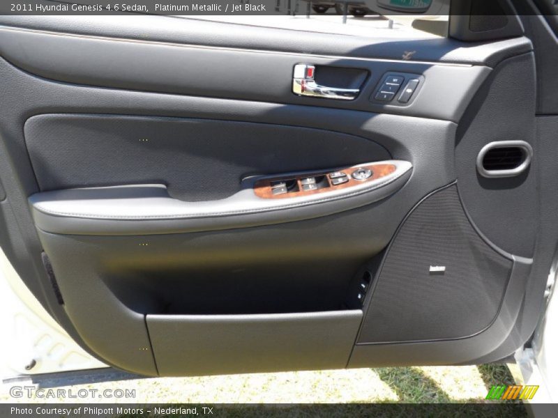Platinum Metallic / Jet Black 2011 Hyundai Genesis 4.6 Sedan