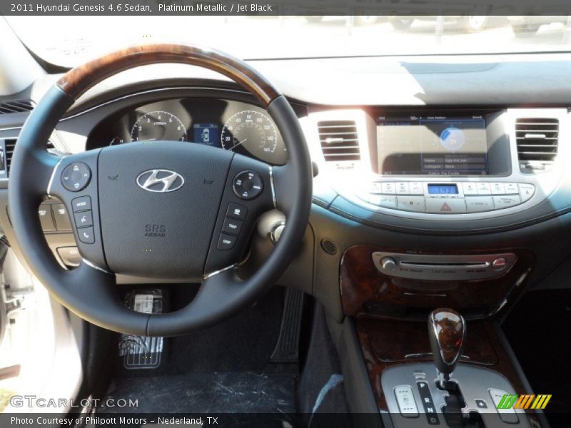 Platinum Metallic / Jet Black 2011 Hyundai Genesis 4.6 Sedan