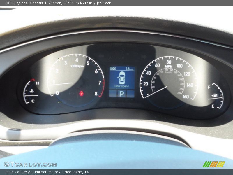 Platinum Metallic / Jet Black 2011 Hyundai Genesis 4.6 Sedan